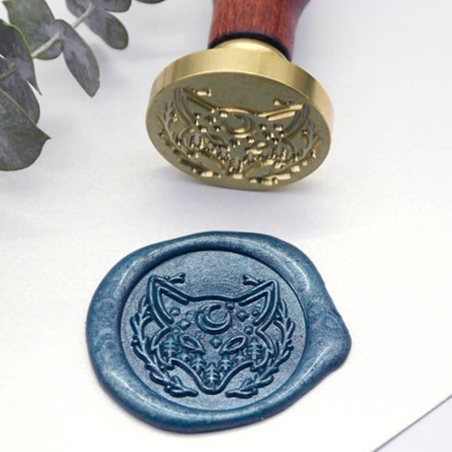 Magic Fox Wolf Metal Stamp / Wedding Wax Seal Stamp / Sealing Wax Stamp