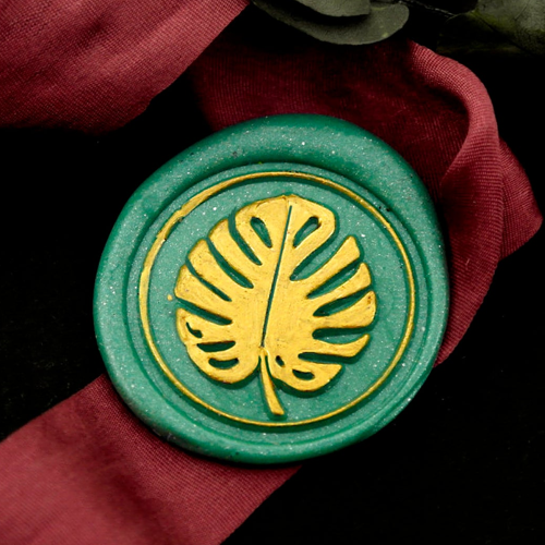 Tortoise Leaf Metal Stamp / Wedding Wax Seal Stamp / Sealing Wax Stamp