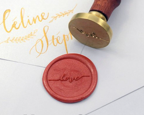 Love Metal Stamp / Wedding Wax Seal Stamp / Sealing Wax Stamp