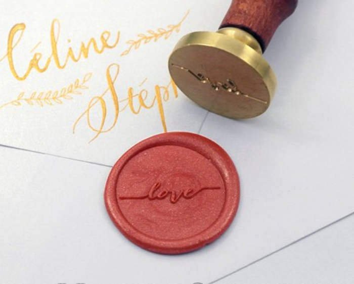 Love Metal Stamp / Wedding Wax Seal Stamp / Sealing Wax Stamp