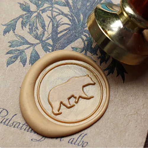 Mountain Forest Moon Star Metal Stamp / Wedding Wax Seal Stamp