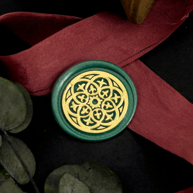 Gothic Style Elements Metal Stamp / Wedding Wax Seal Stamp