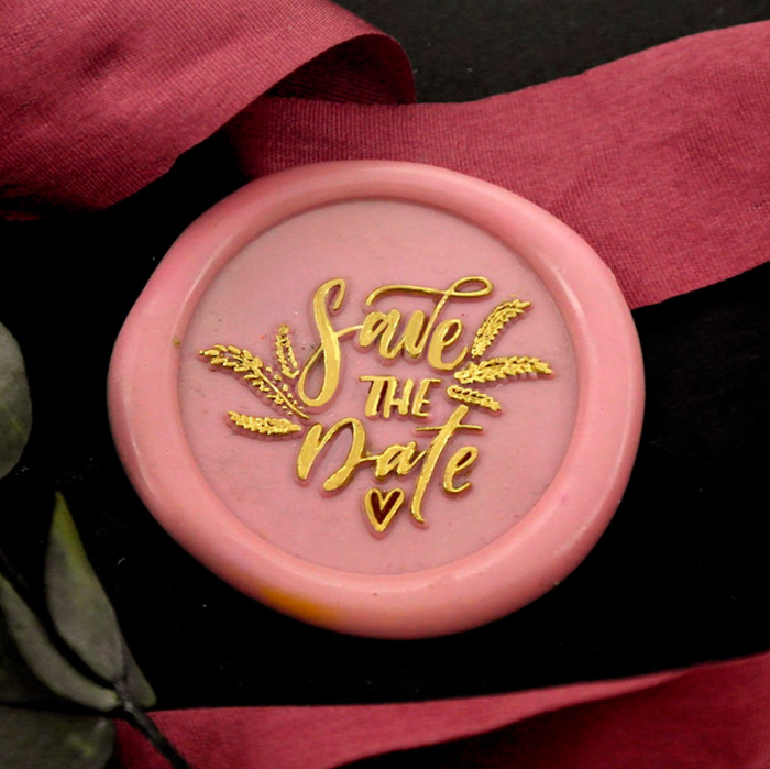 Save The Date Metal Stamp / Wedding Wax Seal Stamp