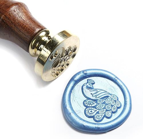 Arts & Crafts Peacock Wax Seal Stamp-Great for Embellishment of Envelopes, Invitations