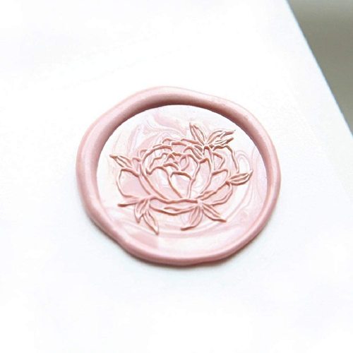 Wild Floral Peony Wax Seal Stamp | Botanical Garland Stamp Perfect for Wedding Invitation, Cards, Tags, Envelope, Snail Mail, Gift Wrap, Wine Package, Bullet Journal, DIY Project