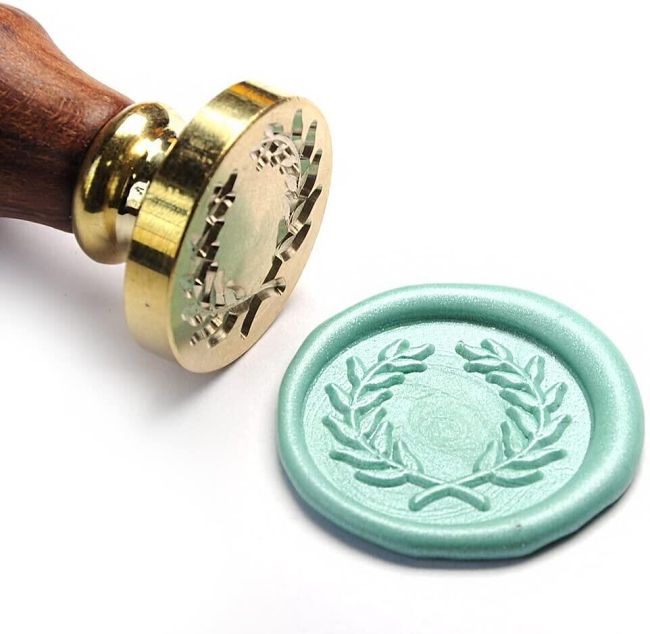 Olive Wreath Wax Seal Stamp for Wedding, Great Decoration for Envelope