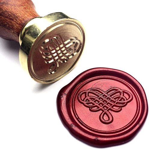 Elegant Love Heart The Knot Wax Seal Stamp for Wedding, Great for Embellishment of Cards Envelopes, Invitations,Snail Mails, Wine Packages, Letter Sealing, Mother's Day Gift Ideas for Wife