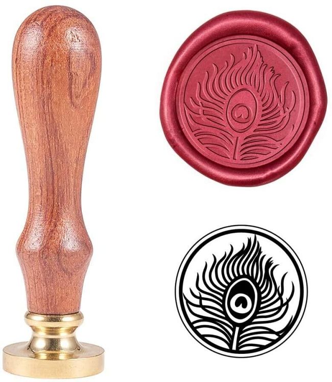 Peacock Feather Wax Seal Stamp