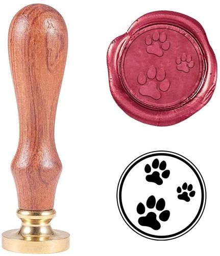 Dog Paw Prints Wax Seal Stamp