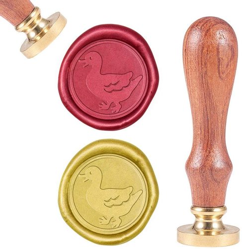 Vintage Wax Sealing Stamps Duck Retro Wood Stamp Removable Brass Head 25mm for Wedding Envelopes Invitations Embellishment Bottle Decoration Gift Packing