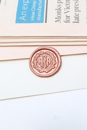 Custom Monogram Wax Seal Stamp, 3 initials wax seal stamp, Personalized wedding Wax Seal Stamp Kit,invitation seal