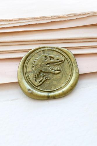 Dinosaur T-Rex Wax seal stamp /Wax seal Stamp kit /Custom Sealing Wax Stamp/wedding wax seal stamp