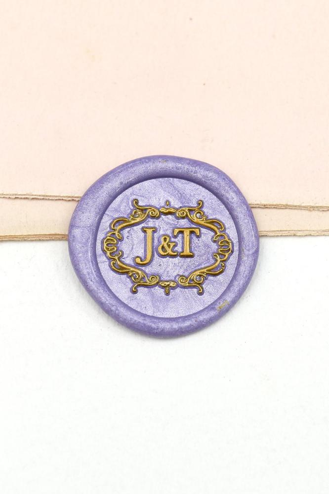 Custom Frame wedding initials wax seal stamp, Personalized Wedding Wax Seal Stamp Kit,invitation seal