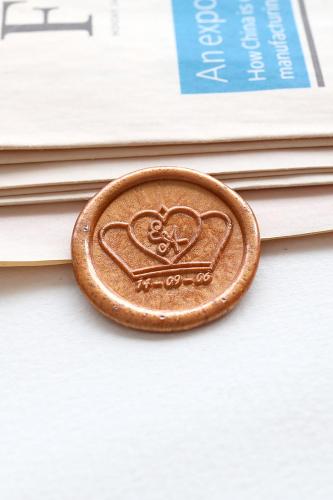 Custom Crown Wedding wax seal stamp, Personalized initials Wedding Wax Seal Stamp Kit,invitation seal