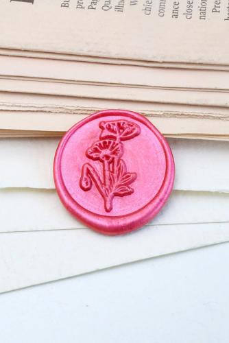 Poppy Flower Wax seal stamp / Wax seal Stamp kit /Custom Sealing Wax Stamp/wedding wax seal stamp