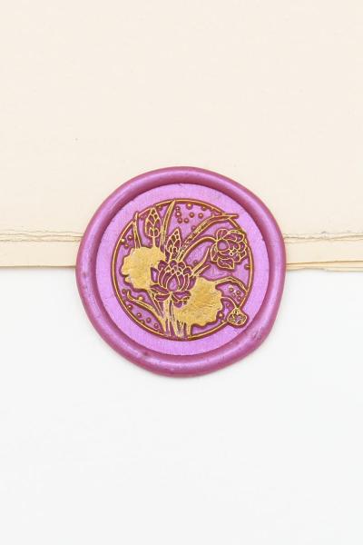 Lotus with snow wax Seal Stamp /journal decor wax seal Stamp/ Custom Sealing Wax Stamp/wedding wax seal stamp