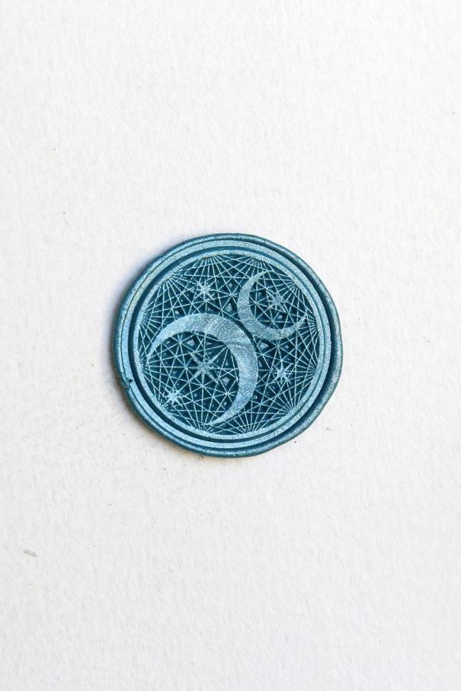 Moon and Star Universe Galaxy Wax Seal Stamp /Wax seal Stamp kit /Custom Sealing Wax Stamp/wedding wax seal stamp