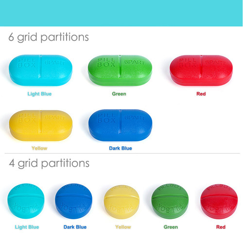 Pill Box Pill Organizer Medication Travel Container Vitamins Fish Oil Box