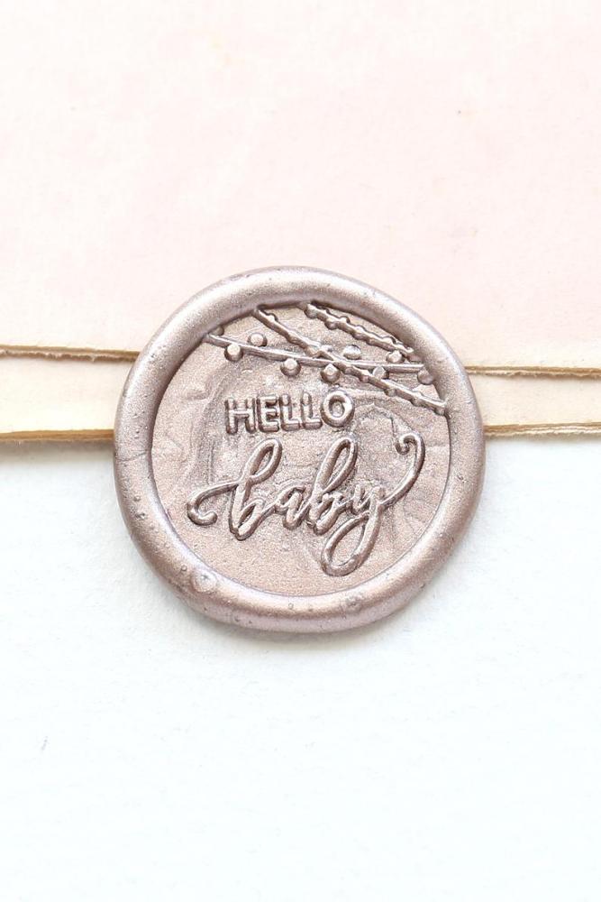 Hello baby / New born baby wax Seal Stamp /journal decor wax seal Stamp/ Custom Sealing Wax Stamp/wedding wax seal stamp