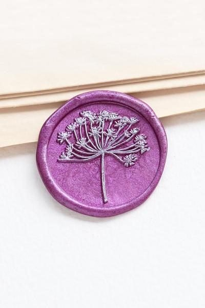 Queen annes lace Wax Seal Stamp /wildflowerWax seal Stamp kit summer flower /Custom Sealing Wax Stamp/wedding wax seal stamp