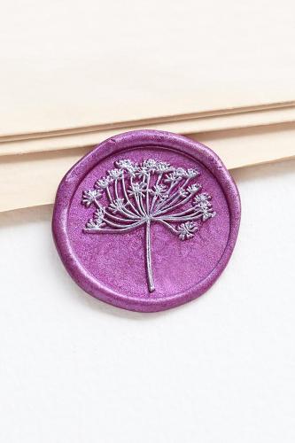 Queen annes lace Wax Seal Stamp /wildflowerWax seal Stamp kit summer flower /Custom Sealing Wax Stamp/wedding wax seal stamp