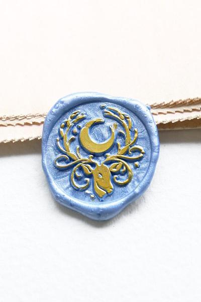 Deer moon Wax seal stamp /magic Wax seal Stamp kit /Custom Sealing Wax Stamp/wedding wax seal stamp