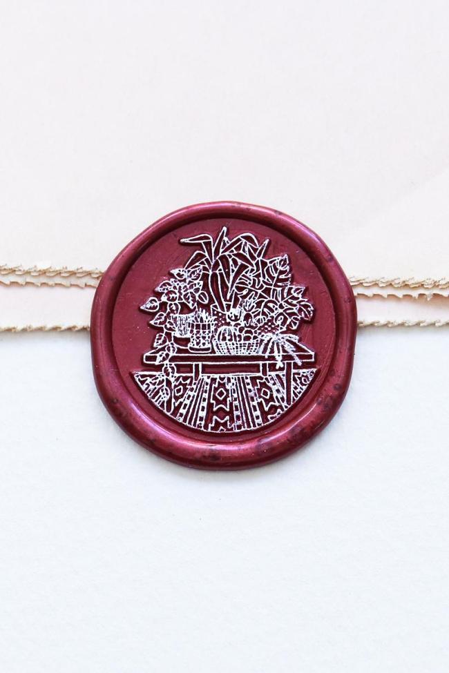 Plants home Wax seal stamp /cactus succulent Wax seal Stamp kit /Custom Sealing Wax Stamp/wedding wax seal stamp