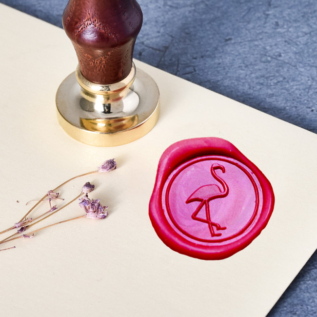 Flamingos Wax Seal Stamp,Crane Metal Stamp