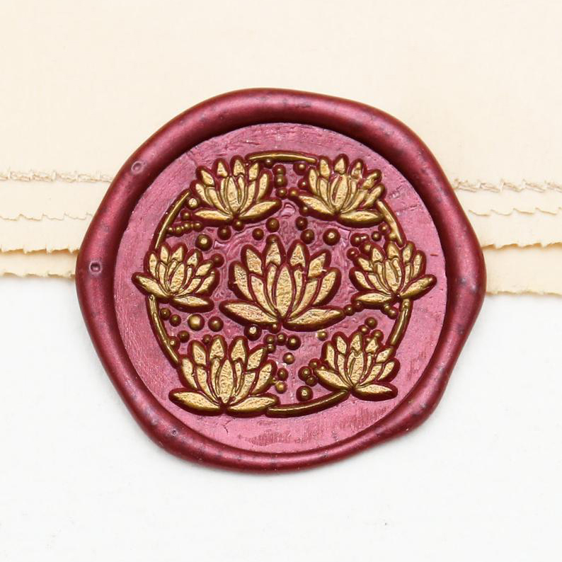Lotus Flower Wax Seal Stamp Sealing Wax Stamp Wedding Invitation Stamp