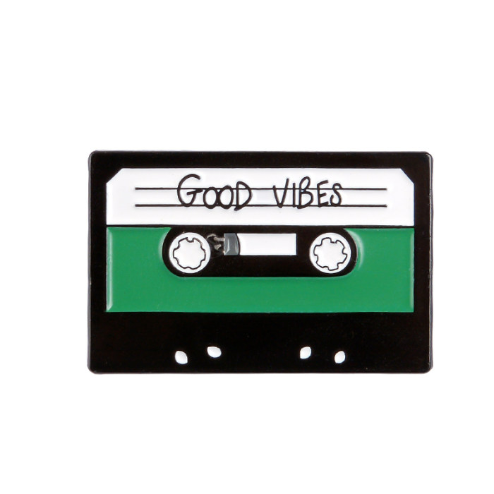 Cassette Tape Badge Pins Gifts for 1980s 1990s Buy 4pcs Free Shipping Good Vibes
