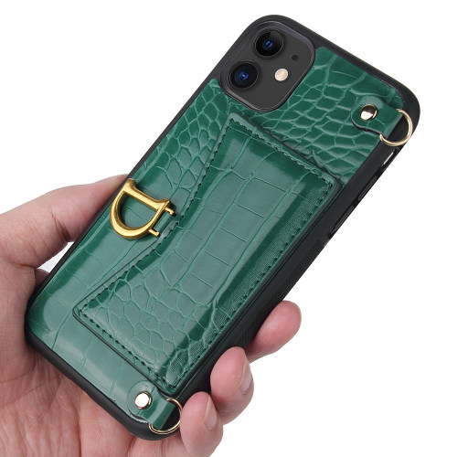 Crocodile iPhone Case iPhone 12 Pro Max Handbag Case Crocodile Lanyard Case
