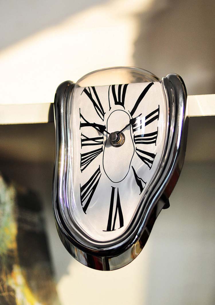 Melting Clock Dali Melting Clocks for Shelf Artist Home Decor Designer Wholesale Clocks in 4 Colors