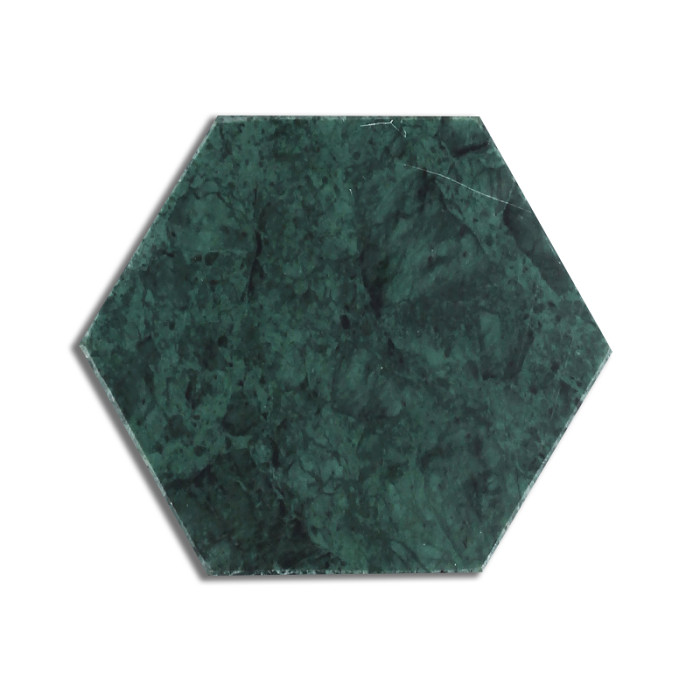 Marble Plate green hexagon