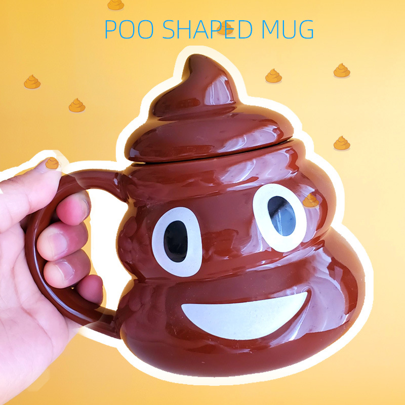 3D Poop Mug Poop Shaped Mug Gifts for Him Men Father Personalized Mug Initials Engraving