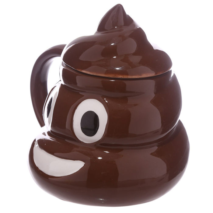 3D Poop Mug Poop Shaped Mug Gifts for Him Men Father Personalized Mug Initials Engraving : VEASOON