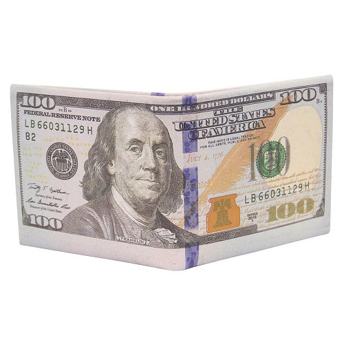 $100 Hundred Dollar Bill Wallet US Dollar Wallet Funny Wallet Gifts for Father Him Men