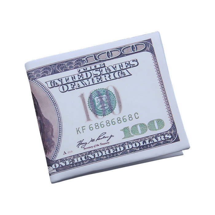 $100 Hundred Dollar Bill Wallet US Dollar Wallet Funny Wallet Gifts for Father Him Men