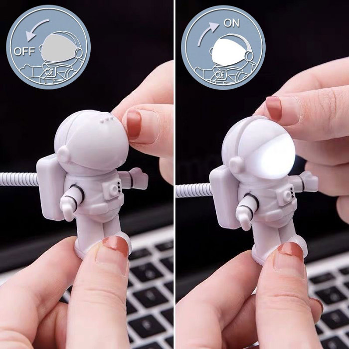 Astronaut USB Night Light Flexible Spaceman USB Light for Laptop PC Notebook Gifts for Men : Veasoon