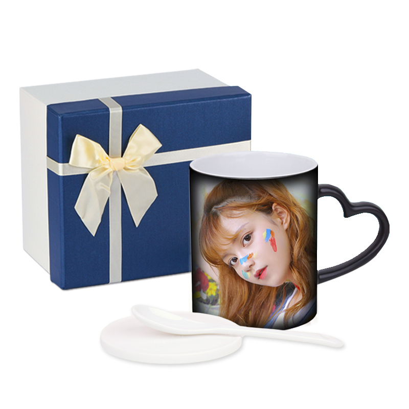 Personalised Magic Mugs Online Personalized Heat Change Mug Heat Sensitive Coffee  Mug Cups Gifts for Men Women : Veasoon