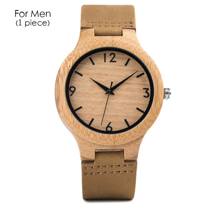 Personalized Wood Watch Custom Engraved Wooden Watch Gifts for Couple With Gift Wooden Box