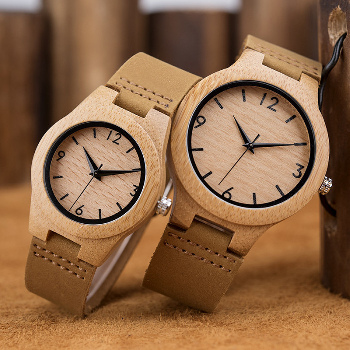 Personalized Wood Watch Custom Engraved Wooden Watch Gifts for Couple With Gift Wooden Box