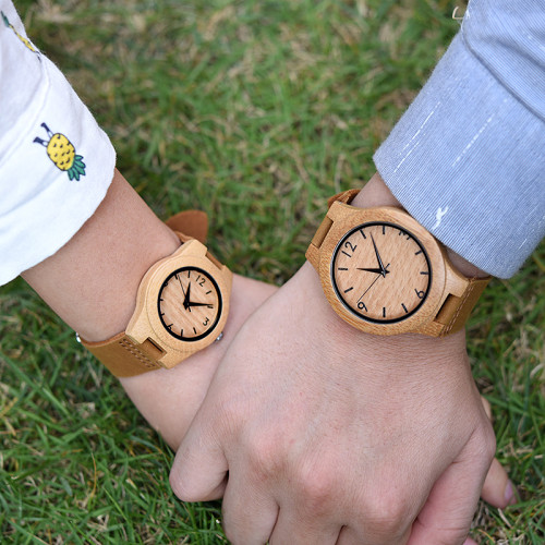 Personalized Wood Watch Custom Engraved Wooden Watch Gifts for Couple With Gift Wooden Box