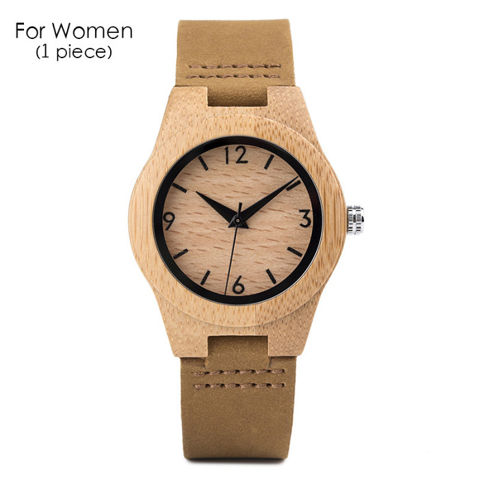 Personalized Wood Watch Custom Engraved Wooden Watch Gifts for Couple With Gift Wooden Box