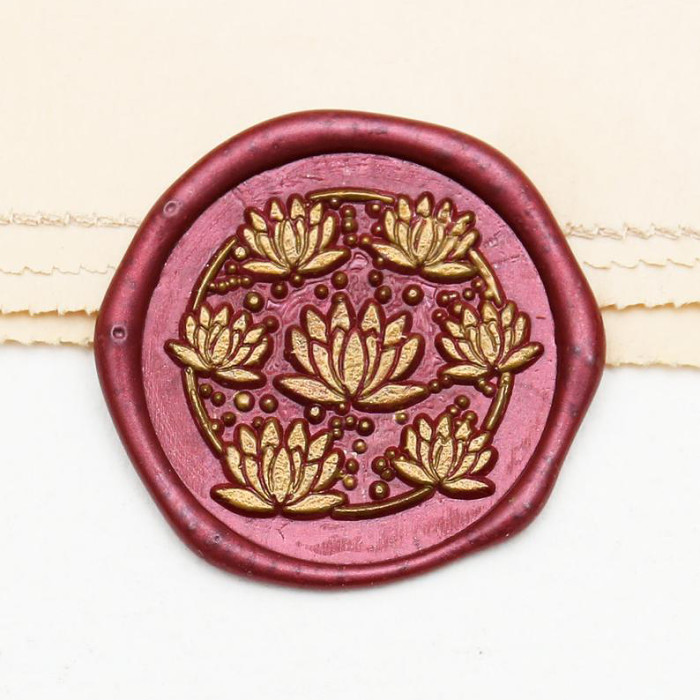 Lotus Wax Seal Stamp for Buddhist Sutras Custom Sealing Wax Stamp