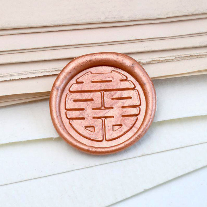 Double Happiness 雙喜 Wax Seal Stamp Taiwan Hongkong Wedding Wax Seal Stamp Kit Personalized Gift