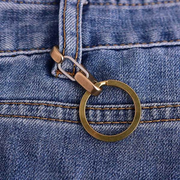 EDC Brass Keychain Personalized Gifts for Father for Men