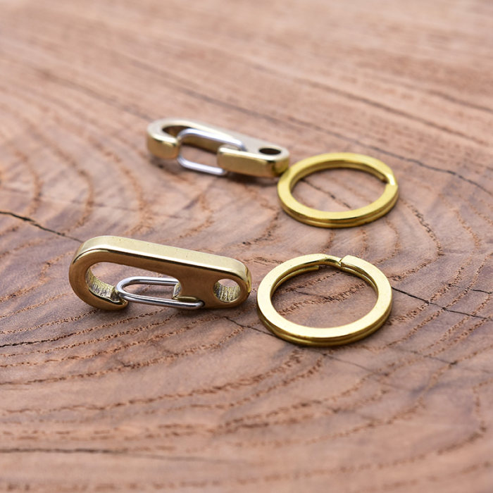 EDC Brass Keychain Personalized Gifts for Father for Men