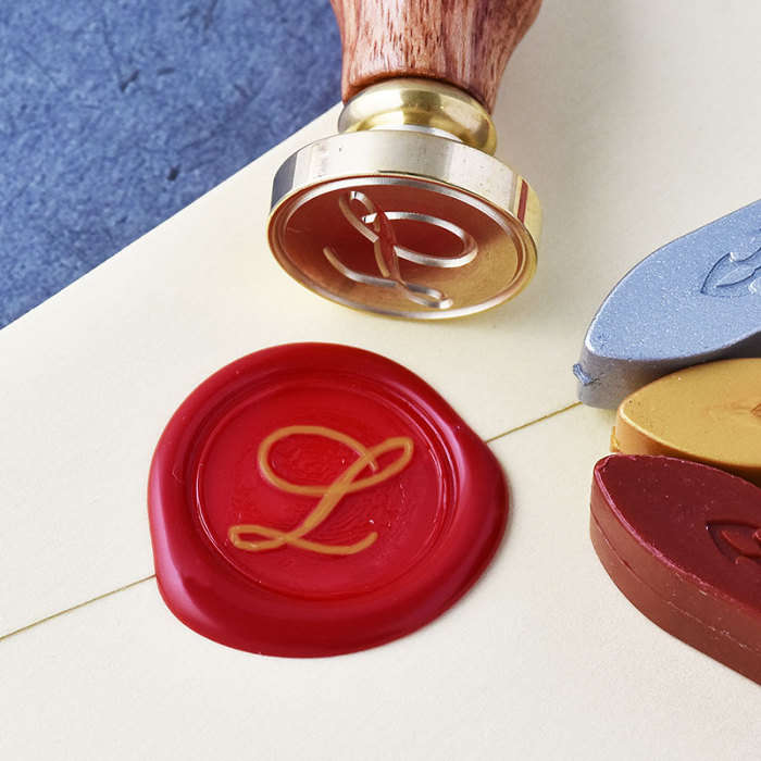 Letter L Calligraphy Alphabets Wax Seal Stamp Kit Personalized Wax Seal  Stamp Online : VEASOON
