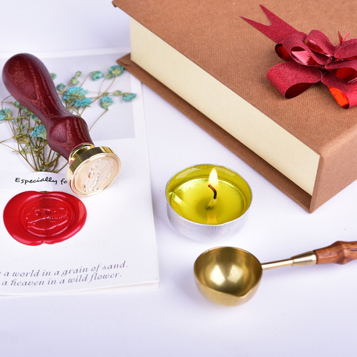 Blue Rose Wax Seal Stamp Rose Sealing Wax Stamp Kit Personalized Brass Stamp