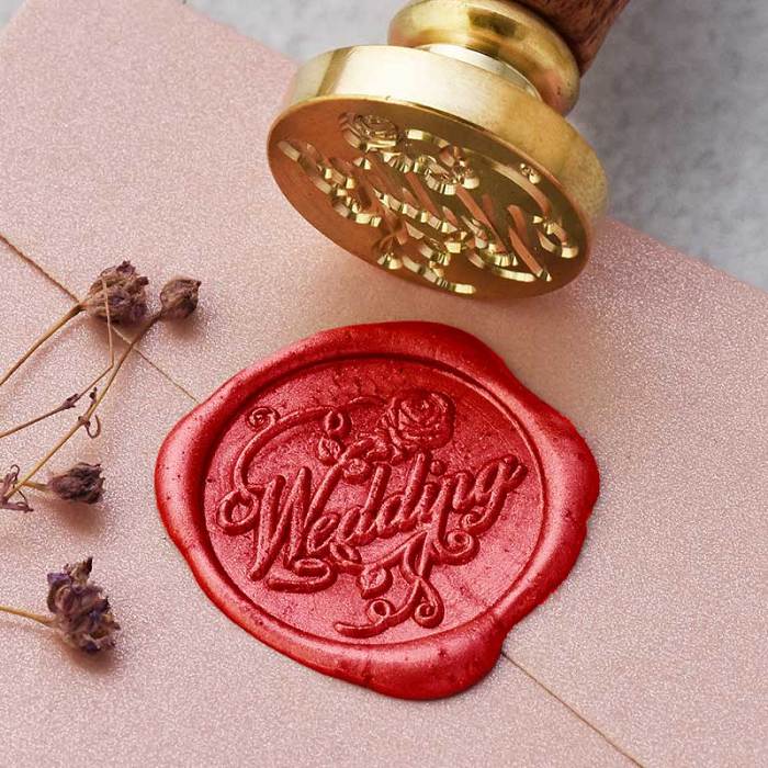 Wedding Wax Seal Stamp Personalized Brass Seal Stamp Kit Free Shipping